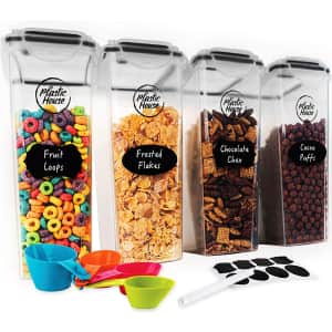 Plastic House 4-Liter Cereal Storage Container 4-Pack for $16 Plastic House 4-Liter Cereal Storage Container 4-Pack for $16