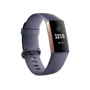 Fitbit Charge 3 Fitness Activity Tracker, Rose Gold/Blue Grey, One Size (S & L Bands Included) for $100
