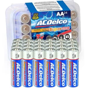 ACDelco AA Super Alkaline Batteries 24-Pack for $9