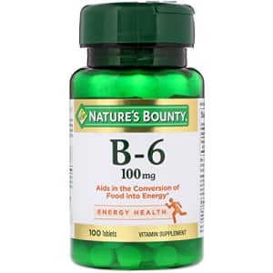 Nature's Bounty Vitamin B6, 100mg, 100 Tablets (Pack of 4) for $6 Nature's Bounty Vitamin B6, 100mg, 100 Tablets (Pack of 4) for $6