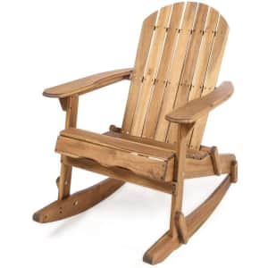 Christopher Knight Home Malibu Outdoor Acacia Wood Adirondack Rocking Chair for $130 Christopher Knight Home Malibu Outdoor Acacia Wood Adirondack Rocking Chair for $130