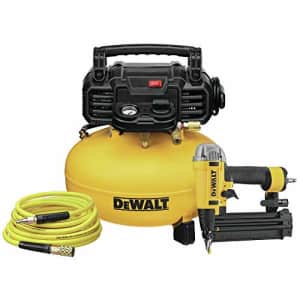 Dewalt DWFP1KIT 18 Gauge Brad Nailer and 6 Gallon Oil-Free Pancake Air Compressor Combo Kit for $229