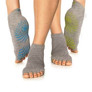 Gaiam Grippy Toeless Yoga Socks for Extra Grip in Standard or Hot Yoga, Barre, Pilates, Ballet or for $12 Gaiam Grippy Toeless Yoga Socks for Extra Grip in Standard or Hot Yoga, Barre, Pilates, Ballet or for $12