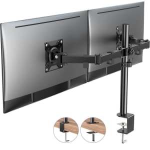 Dual Monitor Arm Desk Mount for 13"-27" Screens for $32 Dual Monitor Arm Desk Mount for 13"-27" Screens for $32