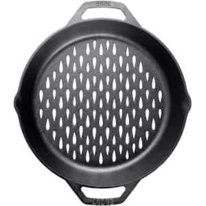Lodge 12" Cast Iron Grill Basket for $30