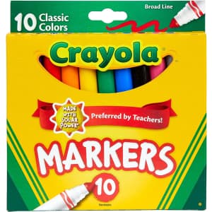 Crayola Broad Line Marker 10-Pack for $1