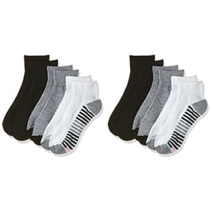 Hanes Womens Cool Comfort Sport 6-Pack Ankle Socks, 9-11 for $10
