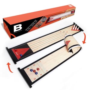 The Black Series Tabletop Shuffleboard & Bowling 2-in-1 Set for $16
