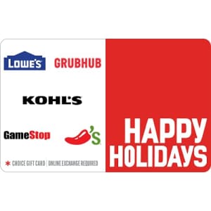 $50 Happy Holidays Digital Gift Card: $50 w/ $7.50 Amazon credit