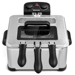 Costway 1,700W Electric Deep Fryer with Triple Basket for $70