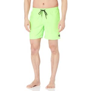 Quiksilver Men's Standard Everyday 17 Volley Swim Trunk Bathing Suit, Green Gecko, Small for $39