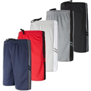 Real Essentials Men's Mesh Athletic Performance Shorts 5-Pack for $28 Real Essentials Men's Mesh Athletic Performance Shorts 5-Pack for $28