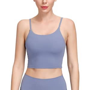 Altiland Women's Longline Padded Sports Bra Tank for $8 Altiland Women's Longline Padded Sports Bra Tank for $8