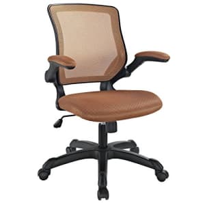 Modway Veer Office Chair with Mesh Back and Vinyl Seat With Flip-Up Arms in Tan for $146 Modway Veer Office Chair with Mesh Back and Vinyl Seat With Flip-Up Arms in Tan for $146