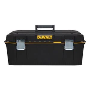 DeWalt DWST28001 Structural Foam Water Seal Plastic Tool Box,Black,28" x 12-3/4" x 11-5/8" for $35