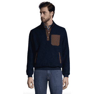 Lands' End Men's Boucle Fleece Pullover for $19