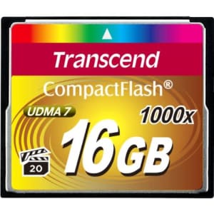Transcend 16GB Compact flash card 1000x for $31 Transcend 16GB Compact flash card 1000x for $31