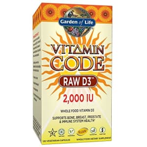Garden of Life Vitamin D, Vitamin Code Raw D3, Vitamin D 2,000 IU, Raw Whole Food Vitamin D for $27 Garden of Life Vitamin D, Vitamin Code Raw D3, Vitamin D 2,000 IU, Raw Whole Food Vitamin D for $27