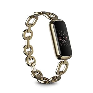 Fitbit Luxe Special Edition Fitness and Wellness Tracker, Gorjana Soft Gold Stainless Steel Parker for $200