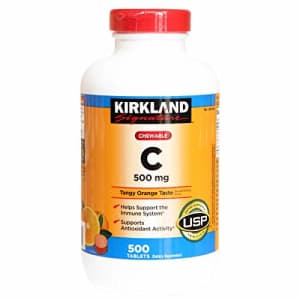 Kirkland Vitamin C (500 mg), 500-Count, Tangy Orange, Chewable Tablets for $18