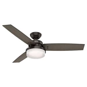 Hunter Fan Hunter Sentinel Indoor Ceiling Fan with LED Light and Remote Control, 52", Premier Bronze for $184