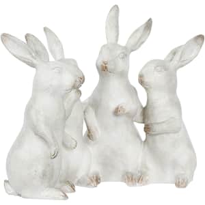 Creative Co-op Whitewashed Bunny Rabbit Quartet for $70