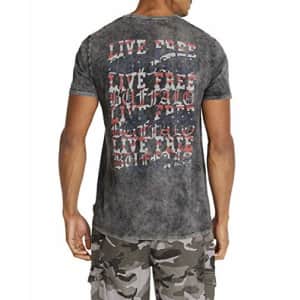 Buffalo David Bitton Men's T-Shirt, Acid WASH Black, Medium for $21