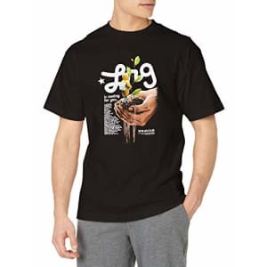 LRG Men's Spring 21 Graphic Designed Logo T-Shirt, Rooting Black, Small for $18