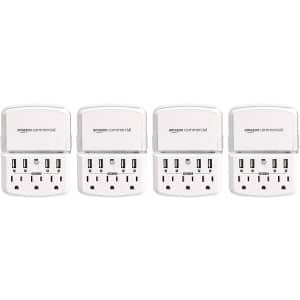 AmazonCommercial Wall Tap Surge Protector 4-Pack for $21 AmazonCommercial Wall Tap Surge Protector 4-Pack for $21