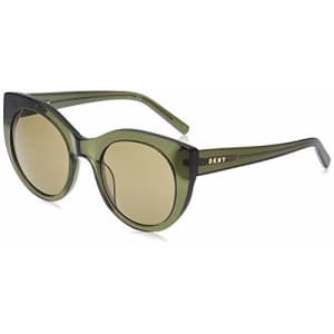 DKNY Women's DK517S Cat-Eye Sunglasses, Crystal Green, 52/22/135 for $60