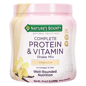 Nature's Bounty Complete Protein & Vitamin Shake Mix with Collagen & Fiber, Contains Vitamin C for for $13 Nature's Bounty Complete Protein & Vitamin Shake Mix with Collagen & Fiber, Contains Vitamin C for for $13