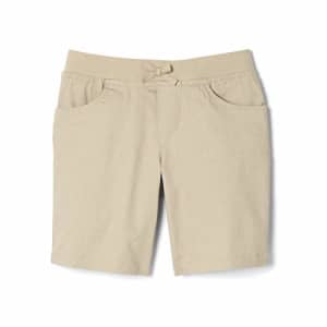French Toast Girls Size' Stretch Pull-On Tie Front Short, khaki, 10 1/2 Plus for $14