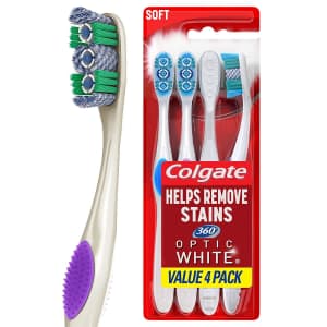 Colgate 360 Optic White Toothbrush 4-Pack for $8