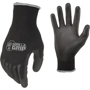 Gorilla Grip Slip-Resistant All-Purpose Work Gloves 5-Pack for $10