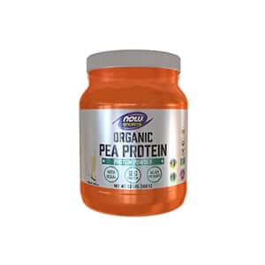 Now Foods NOW Sports Nutrition, Certified Organic Pea Protein, 12g With BCAAs, Creamy Natural Vanilla Powder, for $32