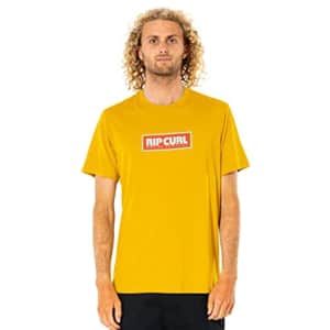 Rip Curl Men's Icons Tee Shirt, Mustard, Small for $22
