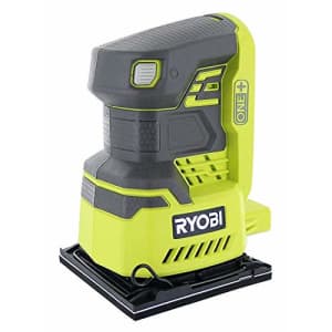 Ryobi P440 One+ 18V Lithium Ion 12,000 RPM 1/4 Sheet Palm Sander w/ Onboard Dust Bag and Included for $42