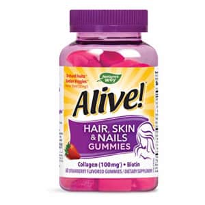 Nature's Way Alive! Hair, Skin & Nails Gummies, with Biotin and Collagen, Beauty Support*, 60 for $8