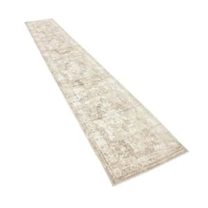 Unique Loom Sofia Collection Traditional Vintage Beige Runner Rug (2' x 13') for $60