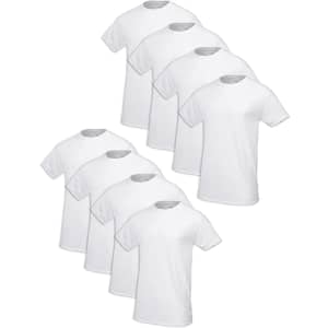Fruit of the Loom Men's Premium Tag-Free Cotton Undershirts 8-Pack for $20