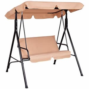 Tangkula 2 Person Canopy Swing,Weather Resistant Porch Garden Backyard Lawn Loveseat Swing Chair for $108 Tangkula 2 Person Canopy Swing,Weather Resistant Porch Garden Backyard Lawn Loveseat Swing Chair for $108
