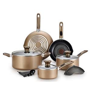 T-fal B036SE Excite ProGlide Nonstick Thermo-Spot Heat Indicator Dishwasher Oven Safe Cookware Set, for $94