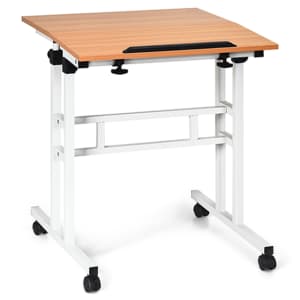 Mobile Height Adjustable Sit-to-Stand Desk for $69