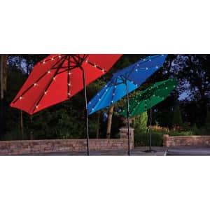 Living Accents 9-Foot Solar LED Tiltable Market Umbrella for $70