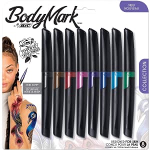BIC Body Mark Temporary Tattoo Marker 8-Count Pack for $18 BIC Body Mark Temporary Tattoo Marker 8-Count Pack for $18