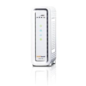 ARRIS Surfboard SB6190 32x8 DOCSIS 3.0 Cable Modem with 1.4 Gbps Download and 262 Upload Speeds, for $45