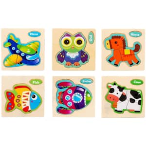 LQRLY Wooden Animal Jigsaw Puzzles for $5 LQRLY Wooden Animal Jigsaw Puzzles for $5
