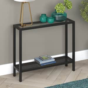 Henn & Hart 36" Industrial Metal Perforated Mesh Shelf Console Table for $90