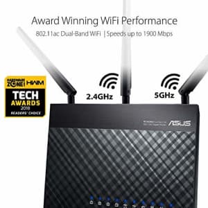 Asus AC1900 Dual Band Gigabit WiFi Router with MU-Mimo, Aimesh for Mesh WIFI System, Aiprotection for $154 Asus AC1900 Dual Band Gigabit WiFi Router with MU-Mimo, Aimesh for Mesh WIFI System, Aiprotection for $154