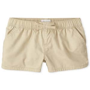 The Children's Place Girls' Pull On Shorts, Straw HAT, 4 for $8